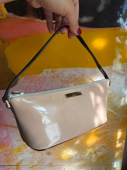 Gucci Pink Patent Leather Boat Pochette